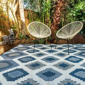 Outdoor Rug - Positano Blue And White - 180 x 270 cm