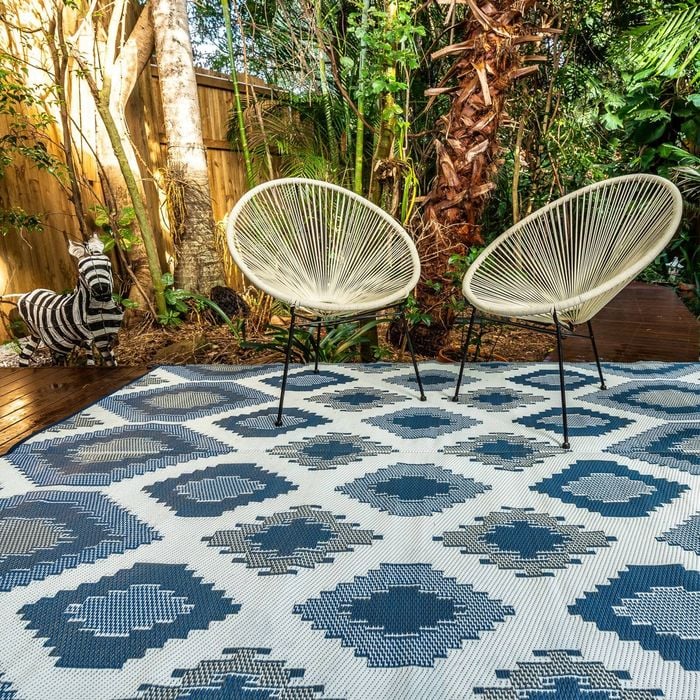 Outdoor Rug - Positano Blue And White - 180 x 270 cm