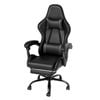 Advwin Gaming Chair Lumbar Cushion Racing Style Footrest Black