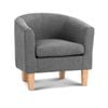 Artiss Armchair Tub Chair Grey Abby