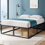 Zinus Queen Joseph Bed Frame Metal Bed Platform Base - 45cm High Black