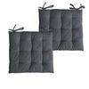 Bloomington Set of 2 Colter Cotton Chair Pads Granite