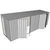 Build-a-Shed 1.5 x 6 x 2m Skillion Dual Double Hinged Side Doors Shed - Zinc