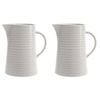 2PK Ecology Gloss Glaze Stoneware Ottawa Drink Decanter Jug 1.6L Calico