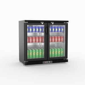 Thermaster Two Door Drink Cooler  - Commercial Bar Fridges (sc248g)