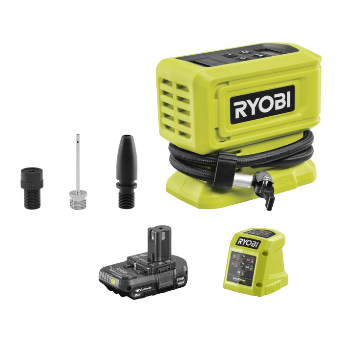 Ryobi 18V ONE+ High Pressure Inflator 2Ah Kit