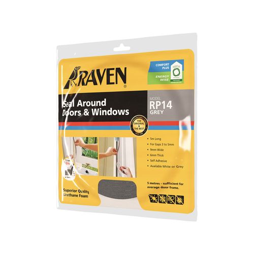 Raven 5000mm Grey RP14 Self Adhesive Weather Strip - Bunnings Australia