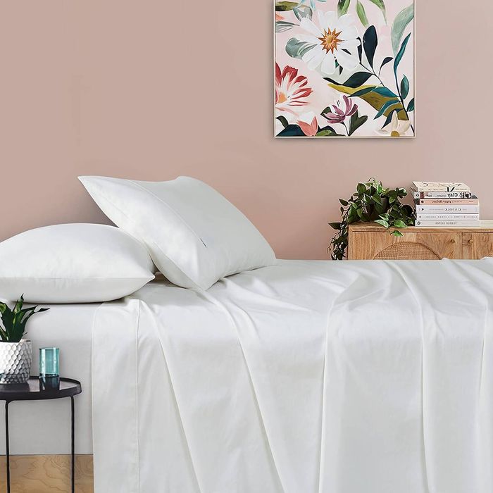 Gioia Casa Vintage Washed 100% Cotton Soft Breathable Sheet Set - White - King