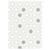 Urban Style Geometric Printed Microfibre Rug – Pastel Hexagons | 160 X 240cm