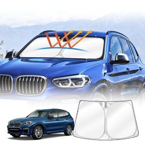 Windshield Sun Shade for BMW X3 G01 2017-2024 Blocks UV Rays Visor Protector Foldable Sunshade