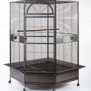 XL Parrot Escape Jumbo Corner Bird Aviary Cage 185cm Black Vein Corner Cage