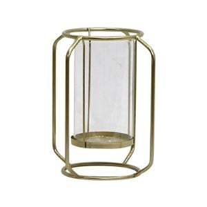 Willow & Silk Floating Gold Pillar Candle Holder