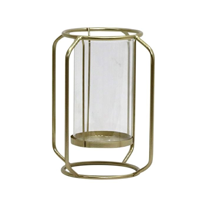 Willow & Silk Floating Gold Pillar Candle Holder