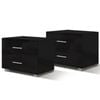 ALFORDSON 2x Bedside Table Black