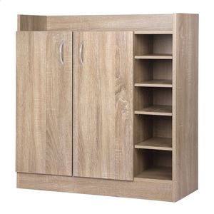 Shoe Cabinet 21 Pairs Natural ALFORDSON