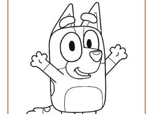 Drawing of the Bingo character from the Bluey show.