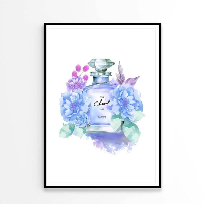 Blue Purple Elegant Fashion Bottle Print 100% Australian Made 90x120cm (Poster)