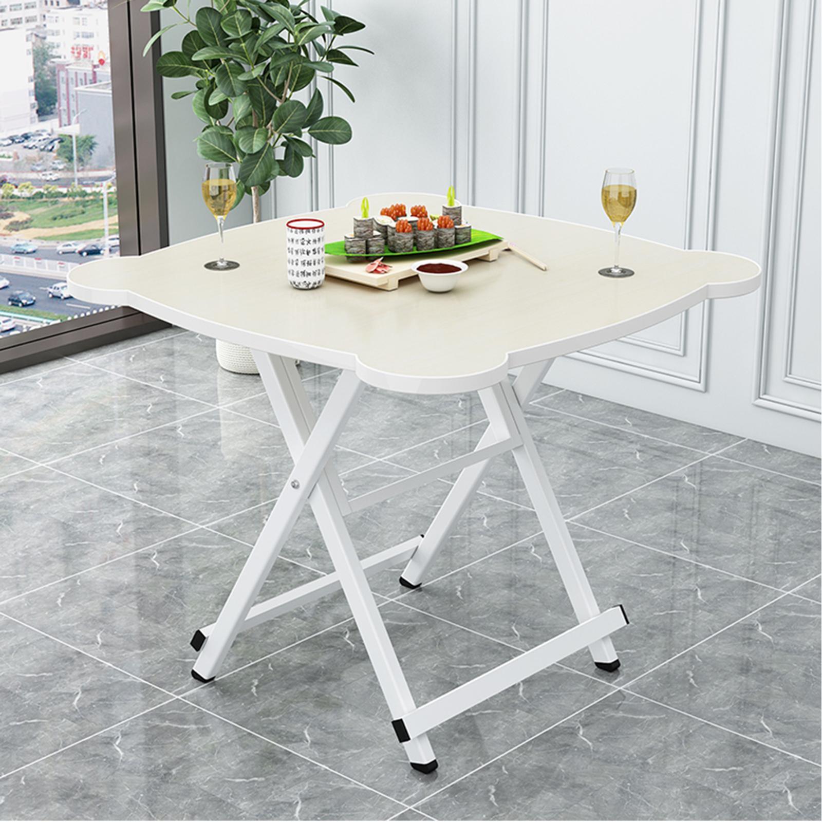 SOGA Light Wood Minimalist Cat Ear Folding Table Bunnings Australia