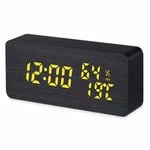 TODO Digital LED Alarm Clock w/ Dual USB Charge Port 115 Colour LED - Black