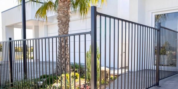 ProtectorAl Aluminium Pool & Garden Fencing with tree in shot