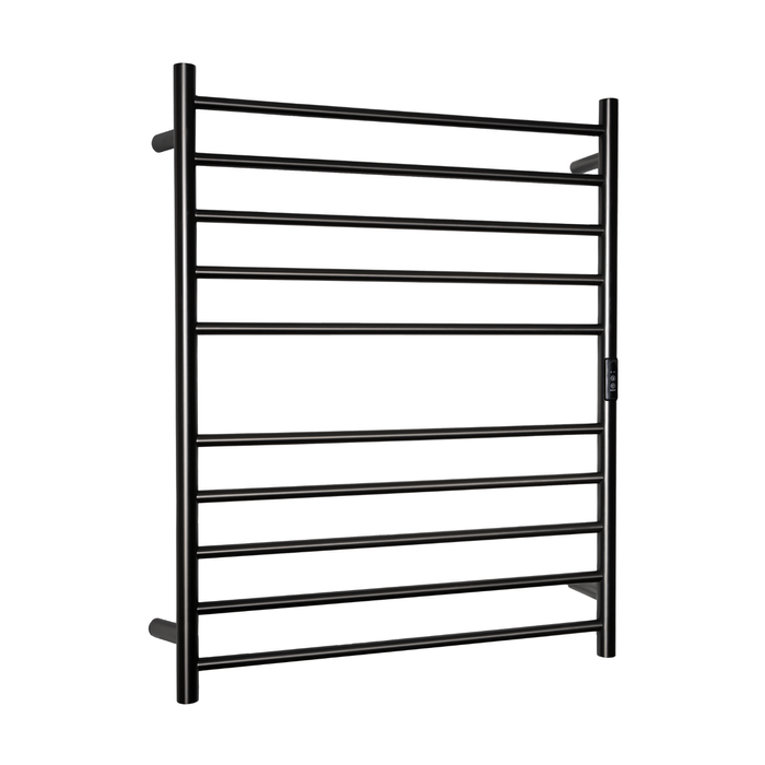 Hotwire 130W 900 x 700mm Gun Metal 10 Bar Flat Round Heated Towel Rail with Timer