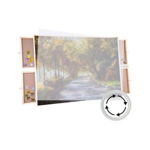 Social Hike 1000pcs Puzzle Board 4 Drawer with Cover -  Wooden Rotating Tabletop
