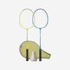 Decathlon - Fun Set Br130 Ad Lime Blue Adult Badminton Racket Set - One Size