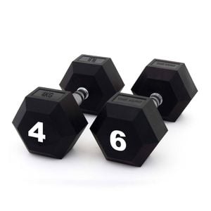 Smai The Yard - Rubber Hex Dumbbell 4kg (pair) -