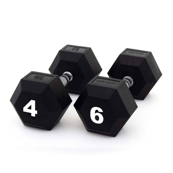 Smai The Yard - Rubber Hex Dumbbell 4kg (pair) -