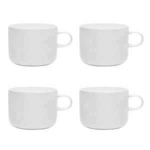 4PK Ecology 420ml Canvas Short Espresso/Coffee Mug Tableware - White