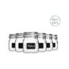 Bormioli Rocco 6pc Lavagna Glass Storage Jar Set with Chalkboard Labels - Food Pasta Jam Preserving Jars - 750ml