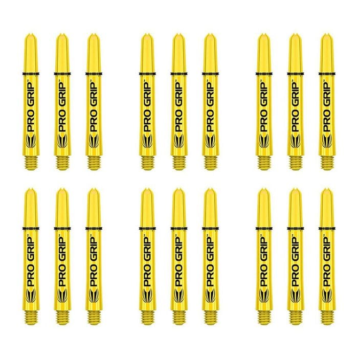 18pc Target Pro Grip Nylon Shaft Replacement Dart Accessory Intermediate Yllw