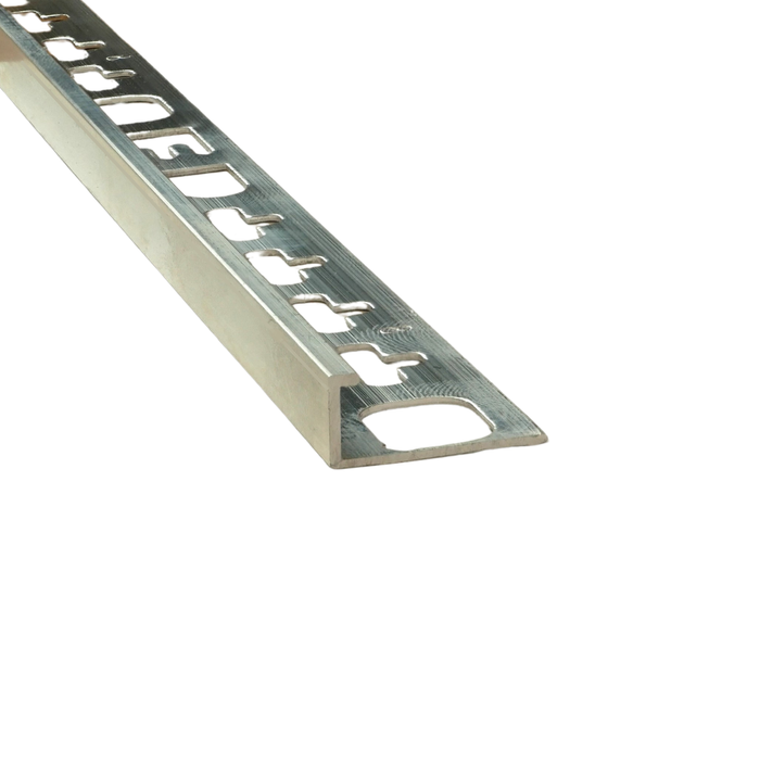 QEP 8mm x 3.0m Silver L Shape Angle Tile Trim