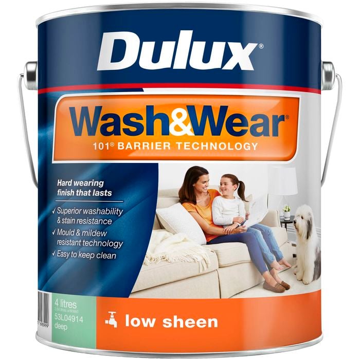 Dulux Wash&Wear Deep Low Sheen Interior Paint - 4L