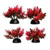 Aqua One Ecoscape Foreground Catspaw Red Plastic Plant - 4pk (28364)