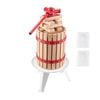Vevor 1.6 Gal Fruit Wine Press White Solid Wood Basket With 8 Blocks Cider Apple Making