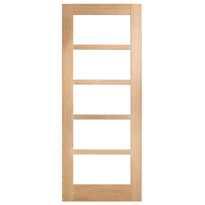 Corinthian 2340 x 920 x 35mm Internal Door White Oak Moda Clear Glass AMODG5