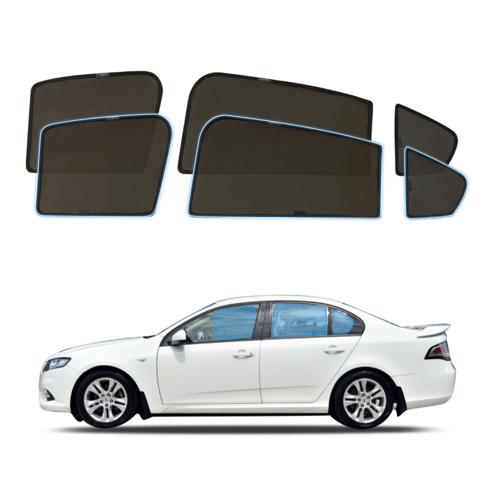AUSGO Magnetic Window Sun Shade for Ford Falcon FG 2008-2019 6-Piece Set Car Shades