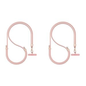 2PK EFM Go Crossbody Hands-Free Universal Mobile Phone Lanyard Holder Pink