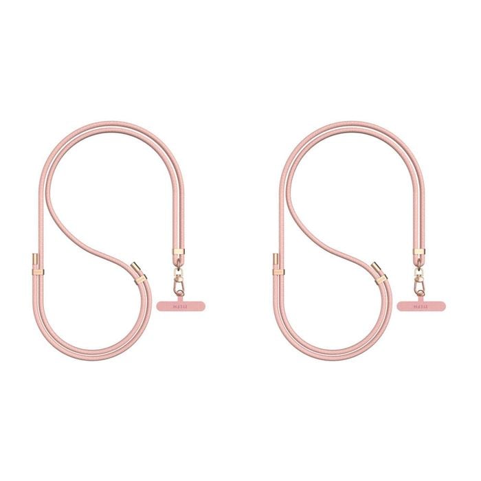 2PK EFM Go Crossbody Hands-Free Universal Mobile Phone Lanyard Holder Pink