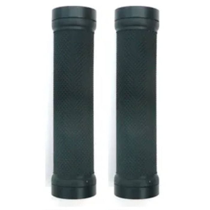 Trigram Lock-on Bike Grips Kraton Rubber 130mm with 2 side lock rings Black
