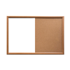 Combination Whiteboard Corkboard with Oak Style Frame 900x600mm