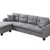 New Marcia Sectional Sofa with Chaise Linen - Grey