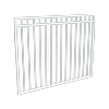 ProtectorAl 1201  1500 x 1200mm Pearl White Aluminium Garden Gate DTR All Up