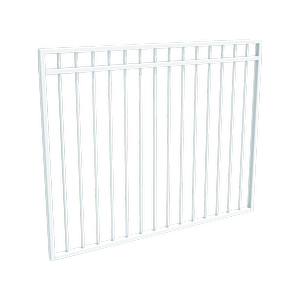 ProtectorAl 1201  1500 x 1200mm Pearl White Aluminium Garden Gate DTR All Up