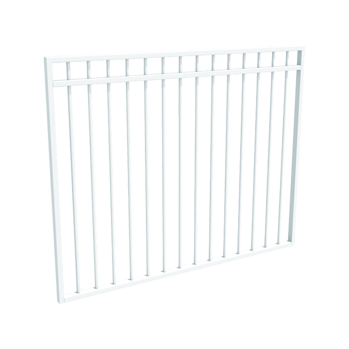 ProtectorAl 1201  1500 x 1200mm Pearl White Aluminium Garden Gate DTR All Up