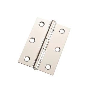 Lane 85mm Polished Chrome Plated Fixed Pin Butt Hinge - 20 Pack