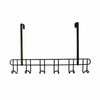 Adoored 6 Hook Black Over-The-Door Deco Hook Rack