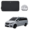 Front Windscreen Sun Shade for Mercedes-Benz V-Class 2014 - Current (3rd Gen, W447) - XL 160 x 100 cm - Black