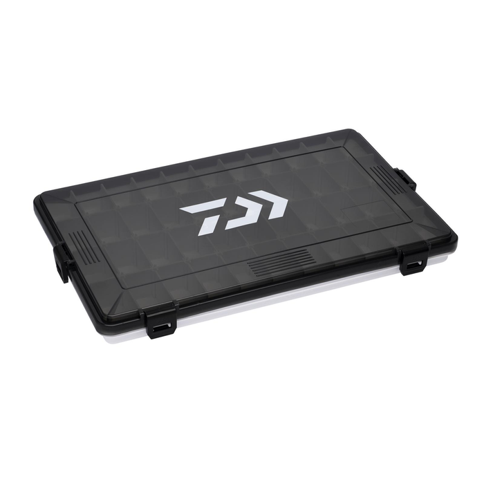 Daiwa 2022 DBox Smoke Colour Fishing Tackle Storage Box Large Shallow